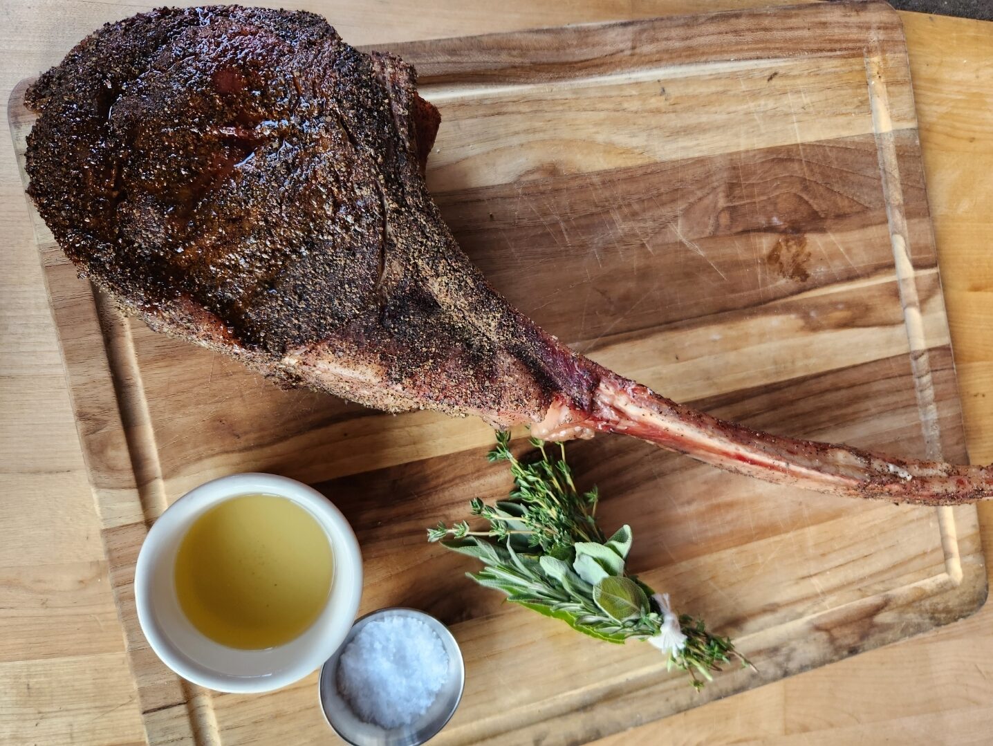 tomahawk steak dinner